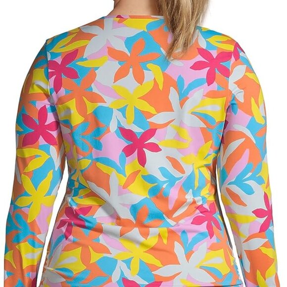 Lands End UPF 50 Rash Guard Swim Tunic Size 2X - Picture 2 of 9